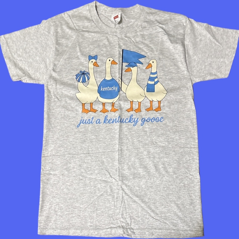 Hanes Heather Gray T-Shirt with Kentucky Goose Graphic